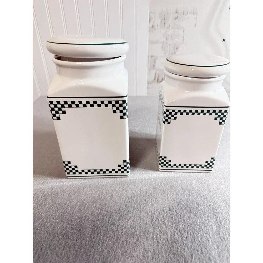 Vintage French Farine & Sucre Storage Jar – Ceramic Flour & Sugar Canister